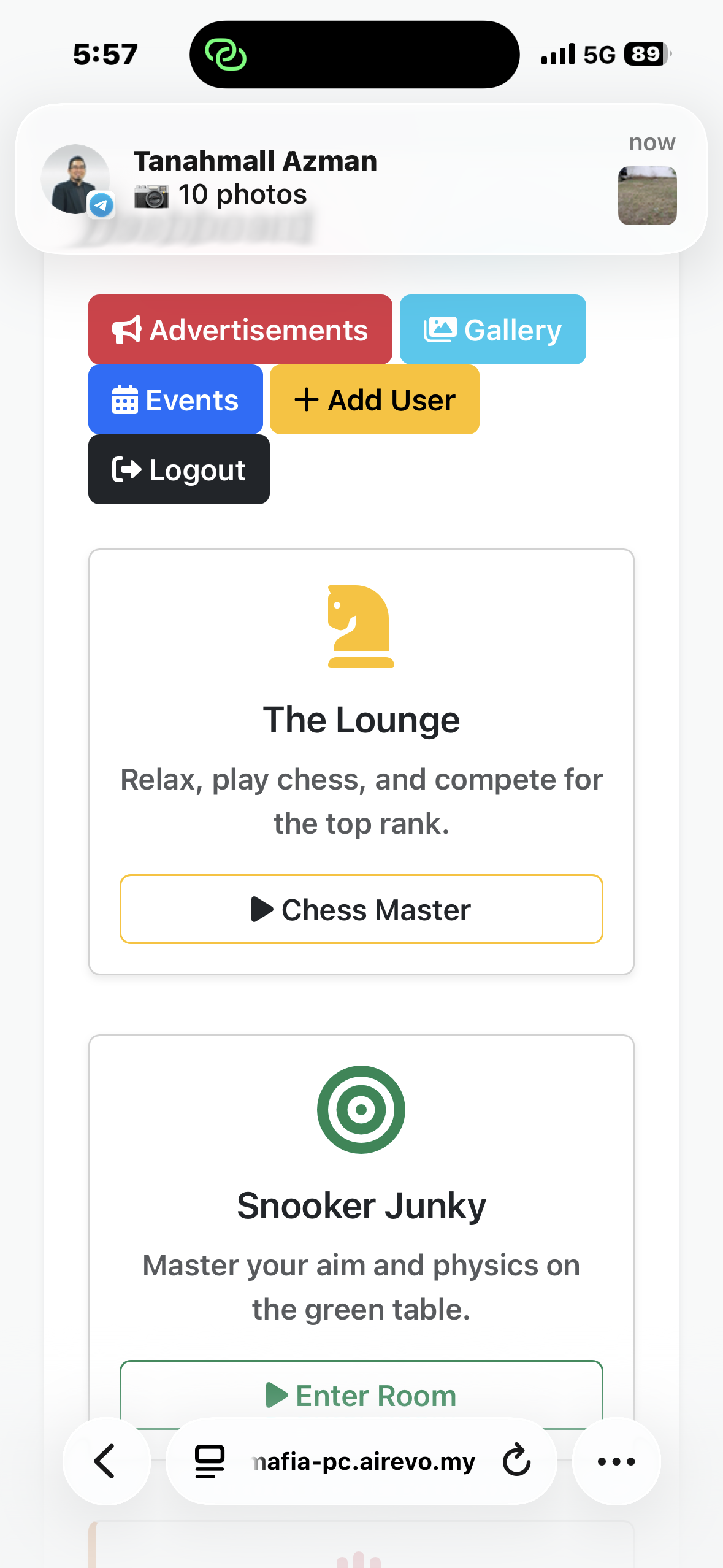 Private Group Information Sharing screenshot