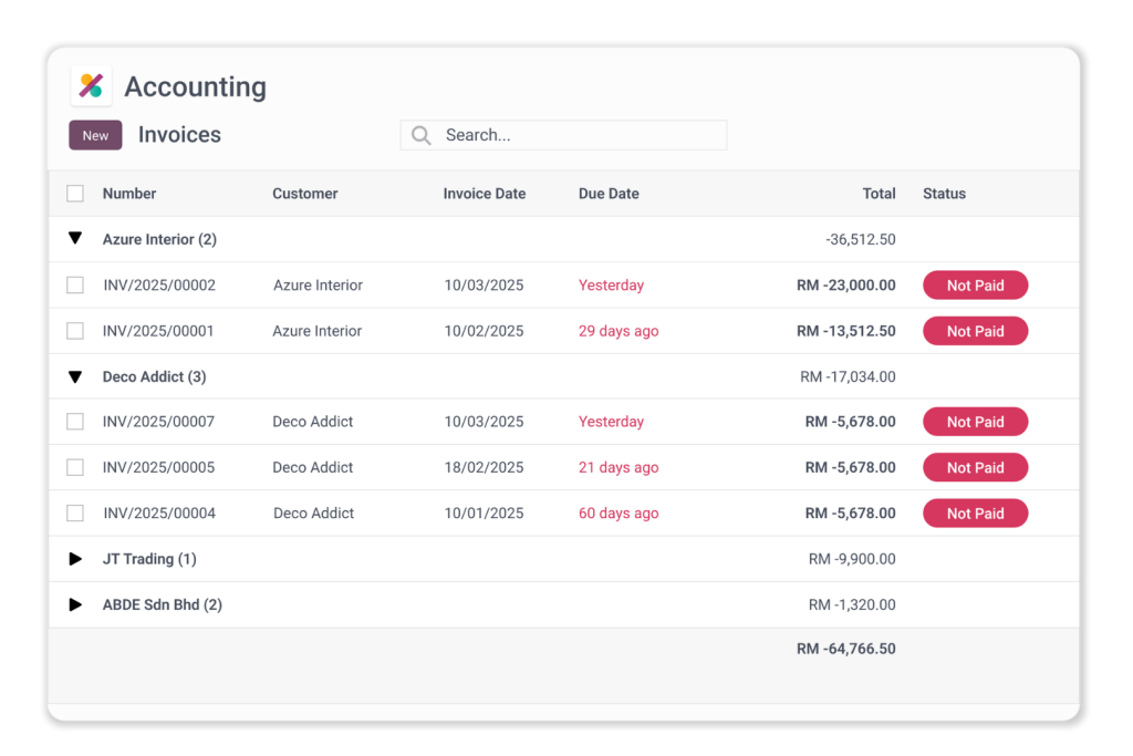 Accounting screenshot 3