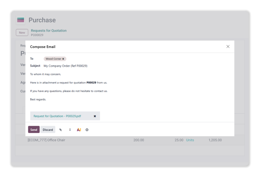Procurement screenshot 2