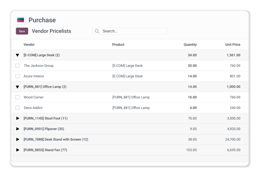 Procurement screenshot 5