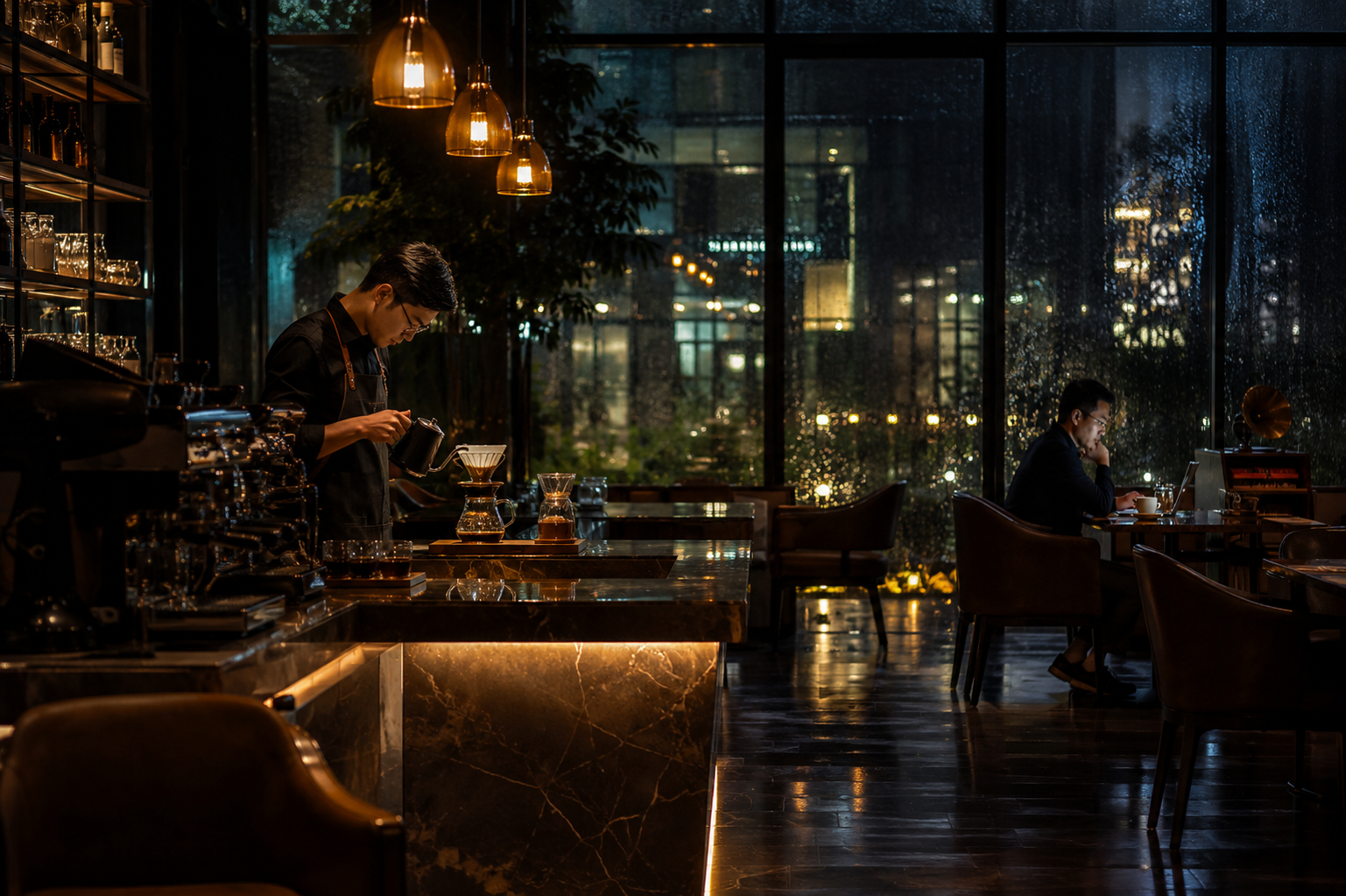 Midnight Coffee Atmosphere