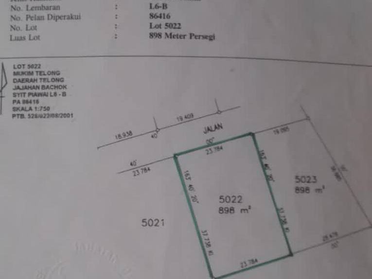 Tanah Lot Banglo 9665 sqft Belakang SMK Kandis Bachok Berdekatan Jalan Utama