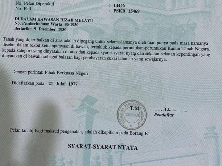 Tanah Pertanian Kg Penambang Kota Bharu Freehold Dua Lot Berhampiran Jalan KB PCB