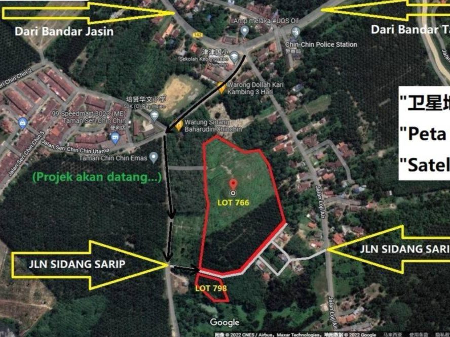 Tanah Freehold Jalan Sidang Sarip Melaka 14.57 Ekar Akses Jalan