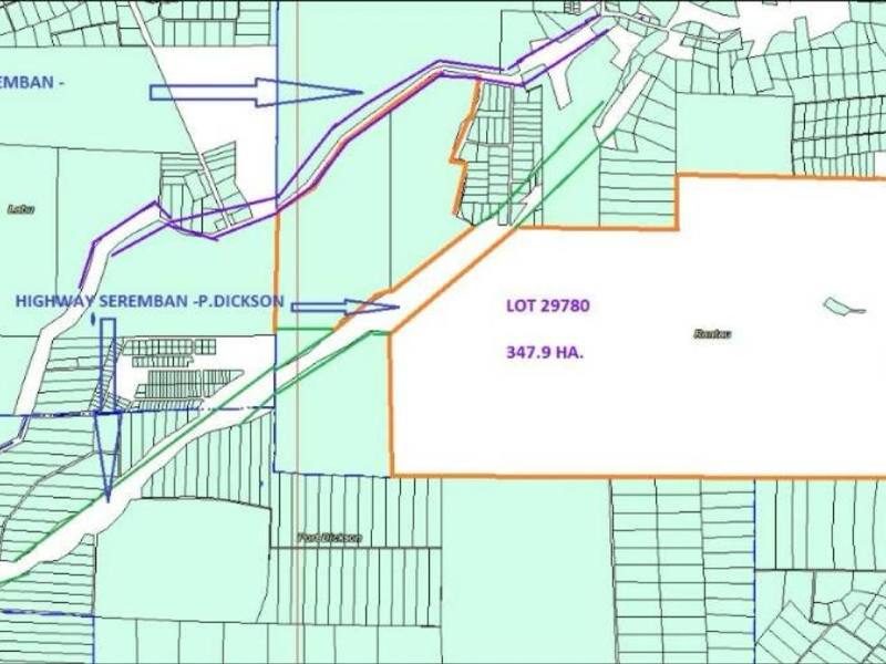 Tanah Pertanian 347.9 Hektar Freehold Port Dickson Tepi Lebuhraya Negeri Sembilan