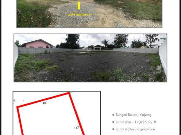 Tanah Pertanian Sungai Balak Kajang 11,625 sqft Air & Elektrik Sedia