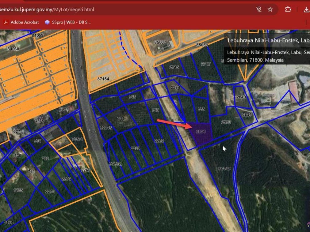 Tanah Bangunan Labu Seremban Negeri Sembilan 2.40 Ekar Freehold Tepi Jalan