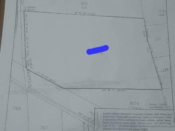 Tanah Pembangunan Mukim Si Rusa Port Dickson Negeri Sembilan 303542 Sqft Freehold