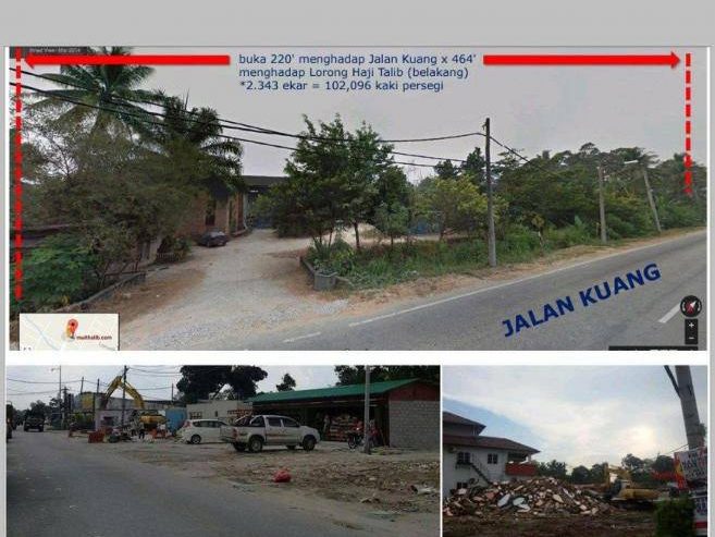 Tanah Komersial Kuang Selangor 2.344 Ekar Freehold 102104 Sqft