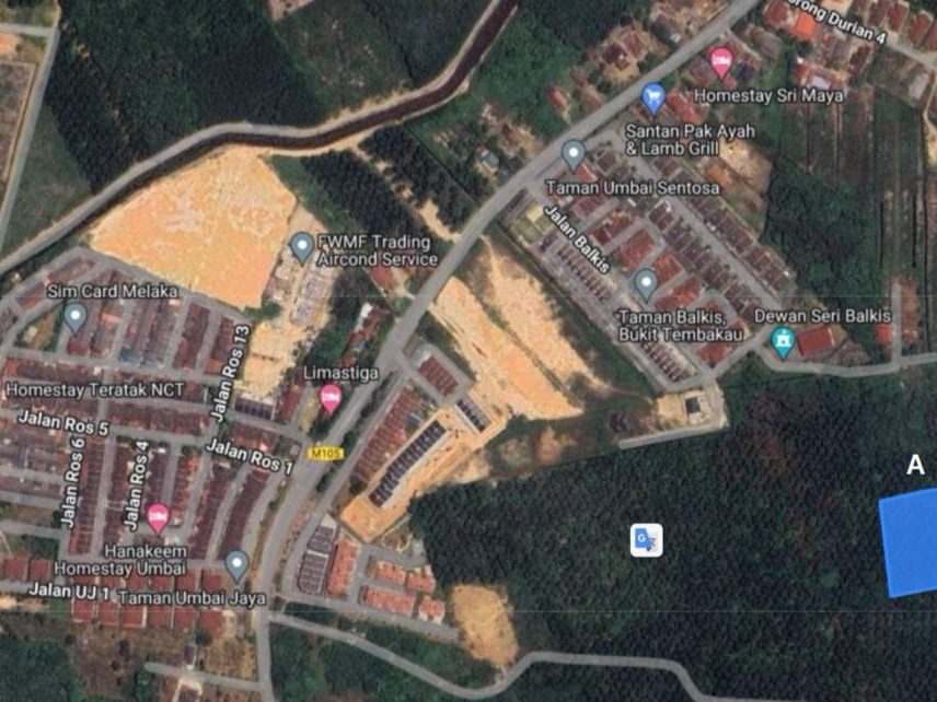 Tanah Pertanian 2.64 Ekar Umbai Jasin Melaka Freehold