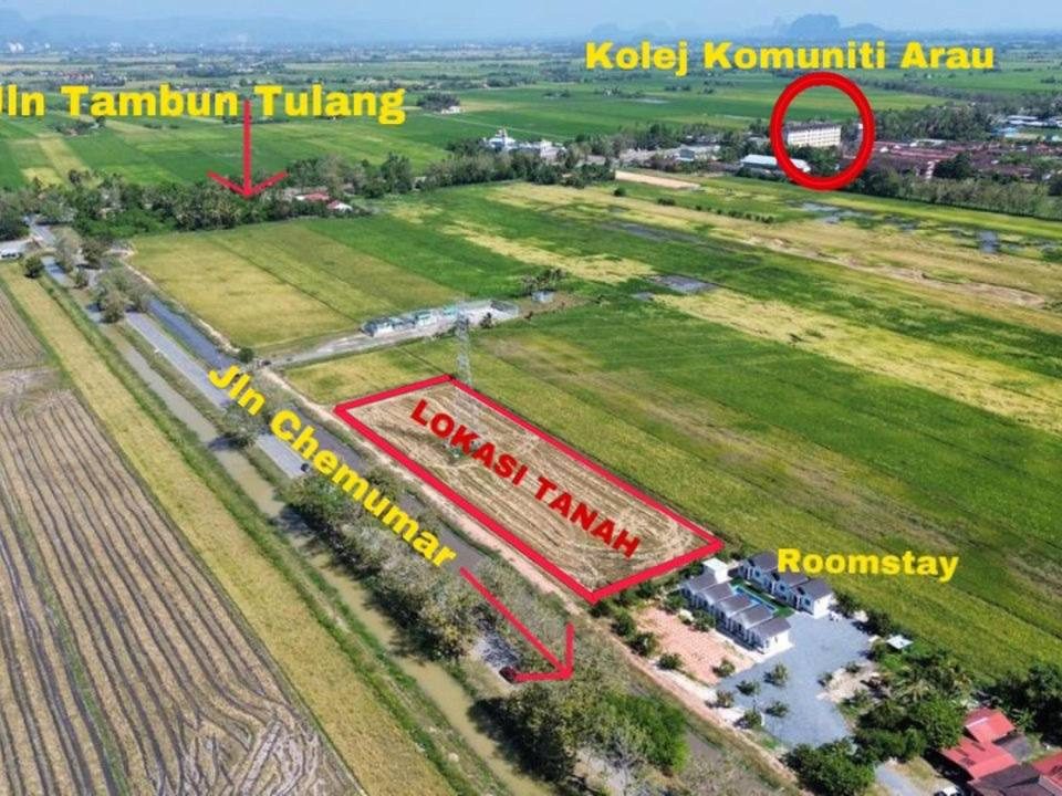 Tanah Bendang 0.98 Relong / 30,489 sqft Tambun Tulang Arau Perlis Freehold