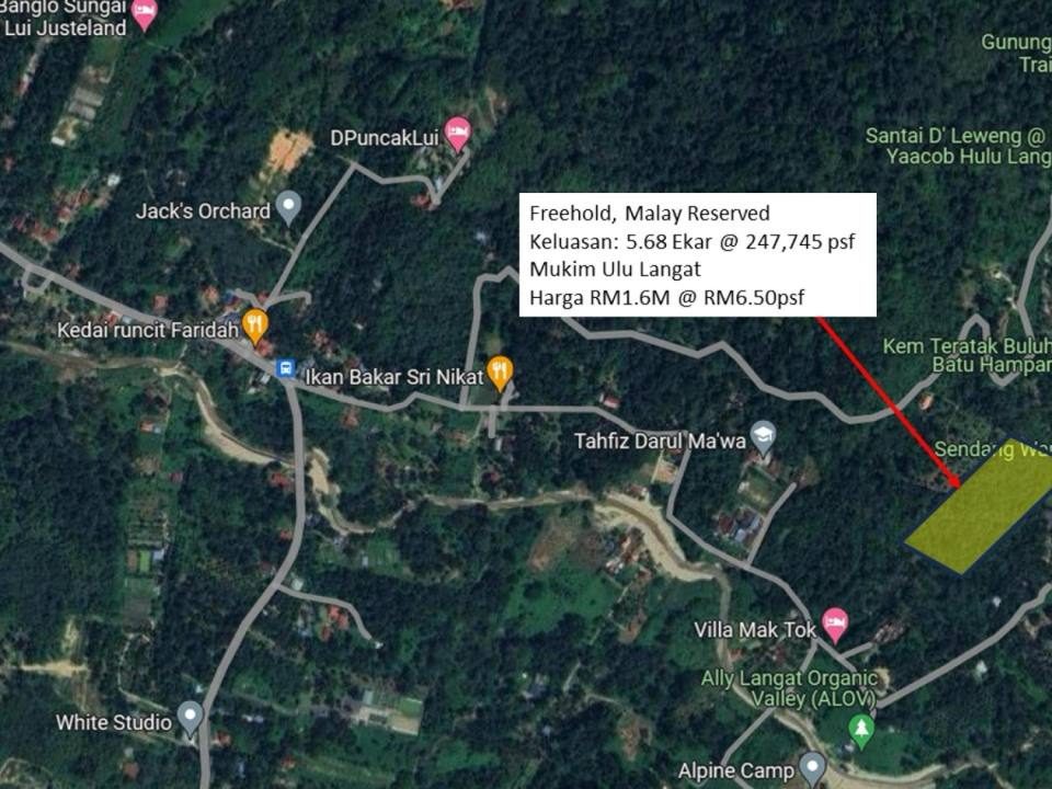Tanah 5.68 Ekar Sungai Lui Hulu Langat Freehold Tanah Rata Infra Ready