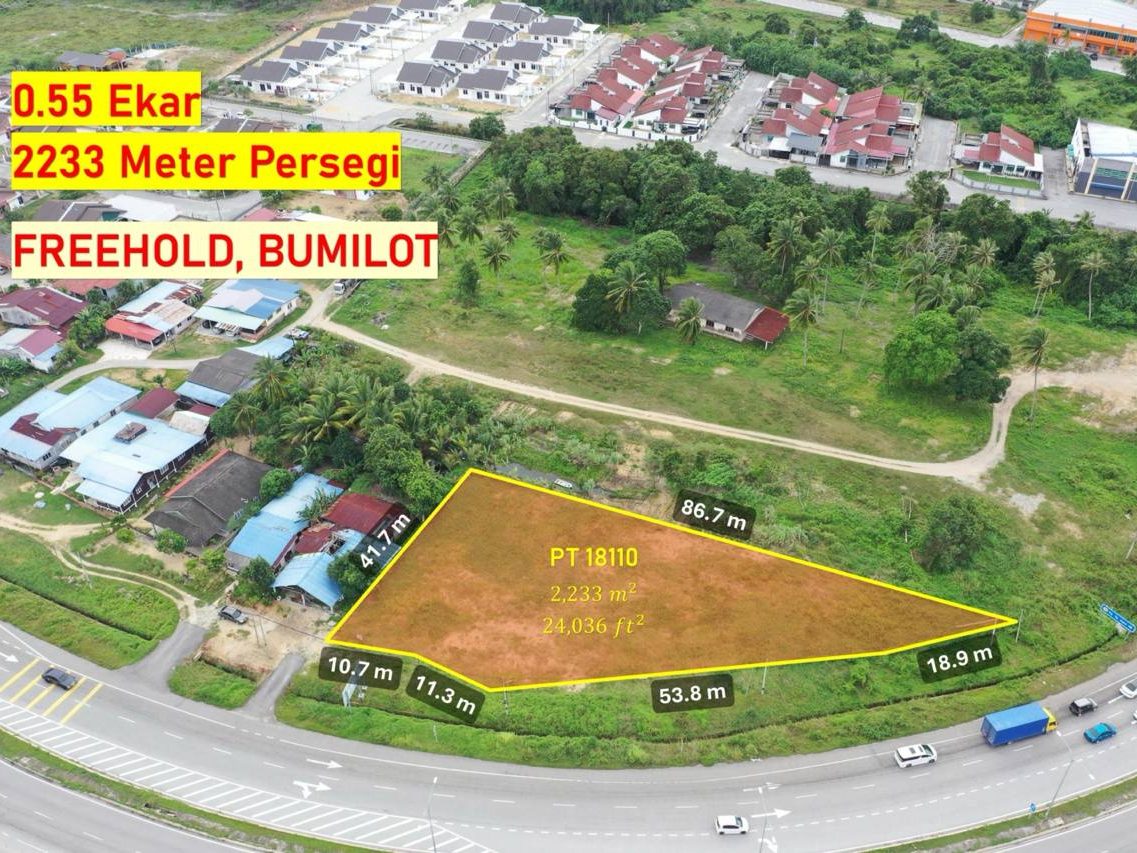 Tanah Lot Bangunan 24,035 sqft Freehold @ Ketapang Hilir, Pekan – Tepi Jalan Utama