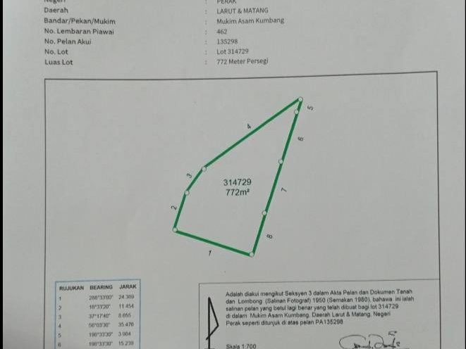 Tanah Lot Banglo 8,309 sqft @ Kurnia Jaya Tambahan, Kamunting, Perak ā Geran Individu