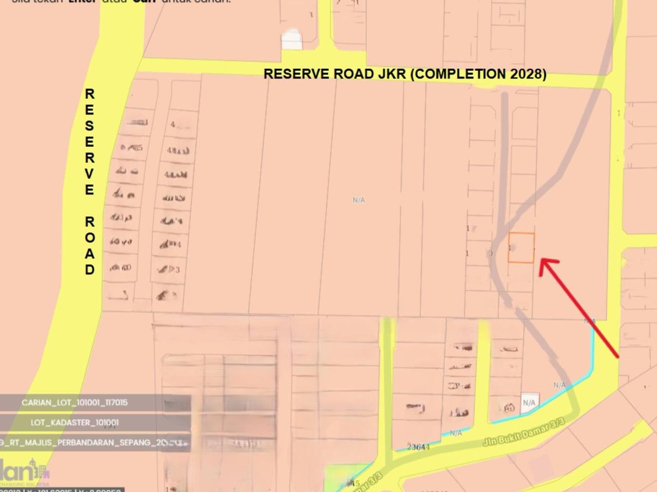 Lot Banglo 10269 sqft Bukit Damar Dengkil Dekat Cyberjaya Geran Individu