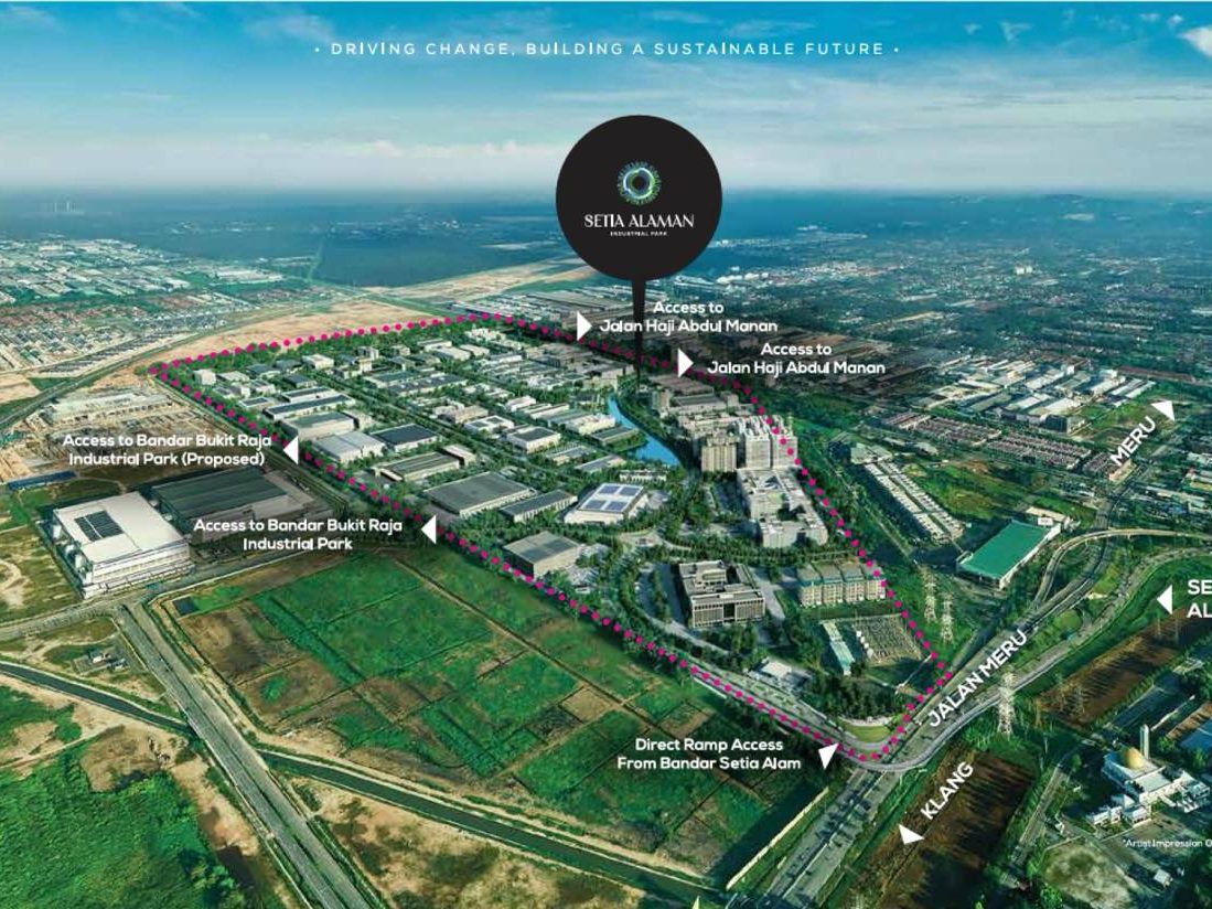 Tanah Industri Setia Alam Industrial Park Klang Selangor 1 Ekar Freehold Geran Individu