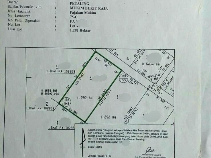 Tanah Pertanian 3.19 Ekar Bukit Ramlee Petaling