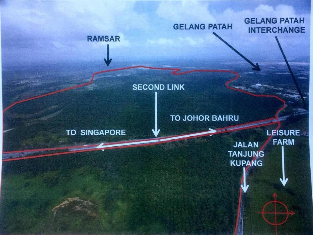 Tanah Pembangunan Gelang Patah Johor 115.87 Ekar Freehold Commercial Approved Iskandar Corridor
