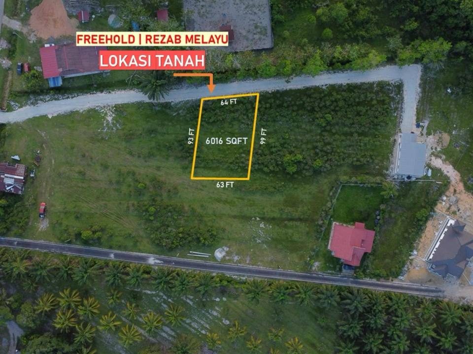 Tanah Lot Banglo Kg Ubai Baru Kuantan 6,016 sqft Freehold