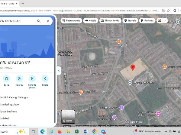 Tanah Pembangunan 4.61 Ekar Cheras Selangor Freehold Kelulusan KM