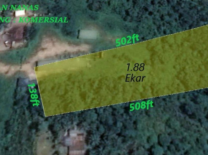 Tanah 1.88 Ekar Pekan Nanas Pontian Johor Freehold Zon Komersial Akses Jalan