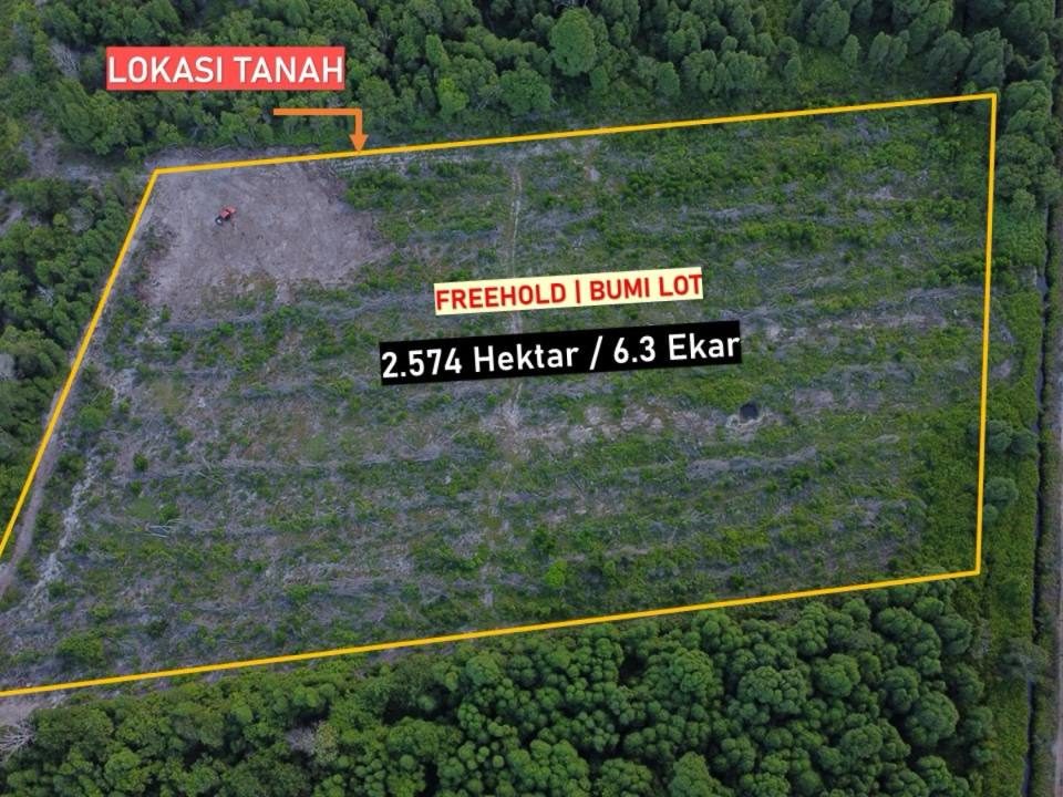 Tanah 6.3 Ekar Tanah Merah Penor Kuantan Freehold Akses Jalan Utama
