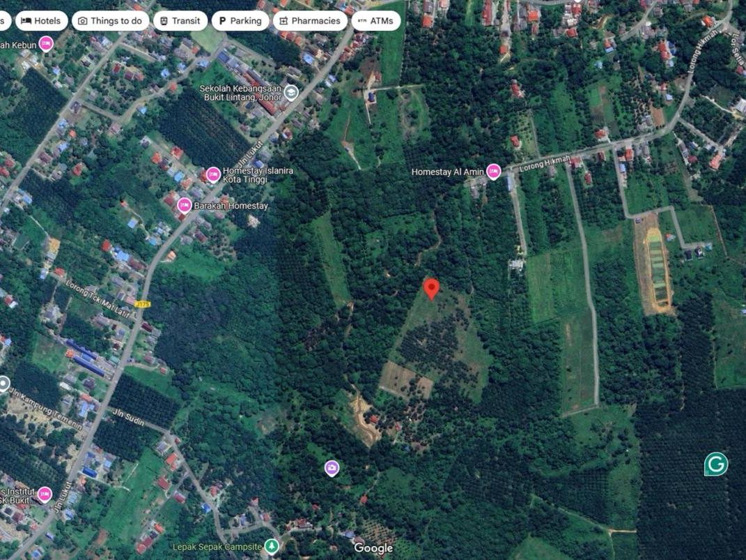 Tanah Dusun Freehold 4.04 Hektar Kota Tinggi Satu Nama Dalam Geran